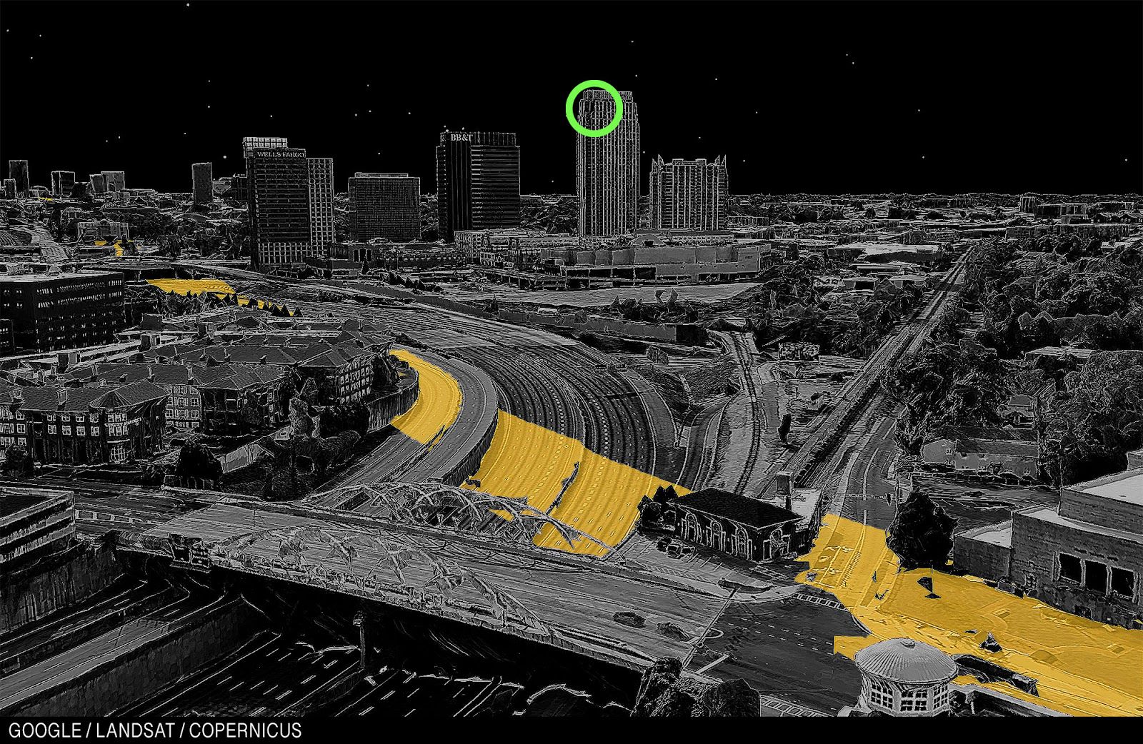 Квартира Ника и Мэнни с видом на поле Технологического института Джорджии.