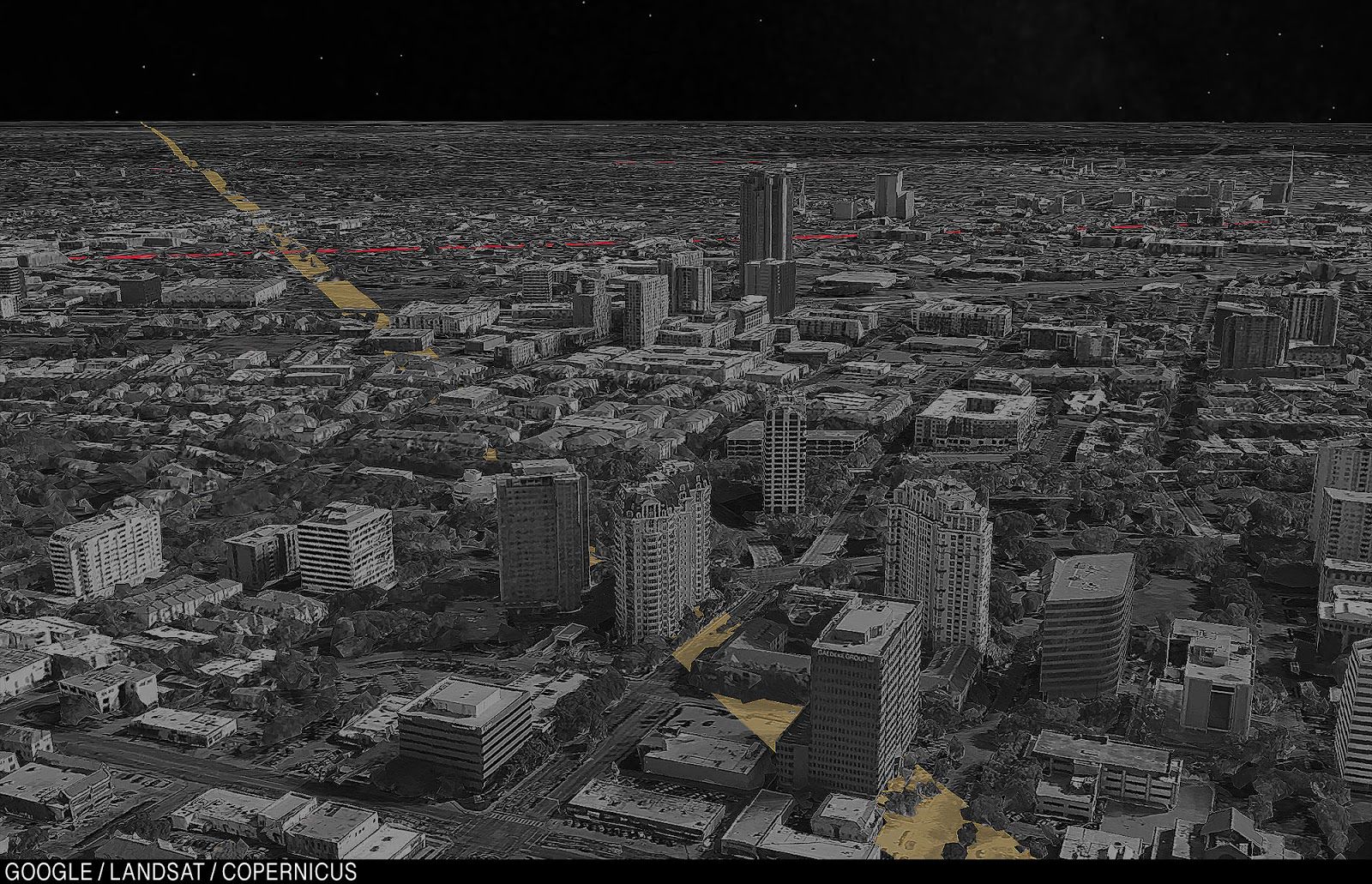 Поле Южной Джорджии проходит через Даллас.