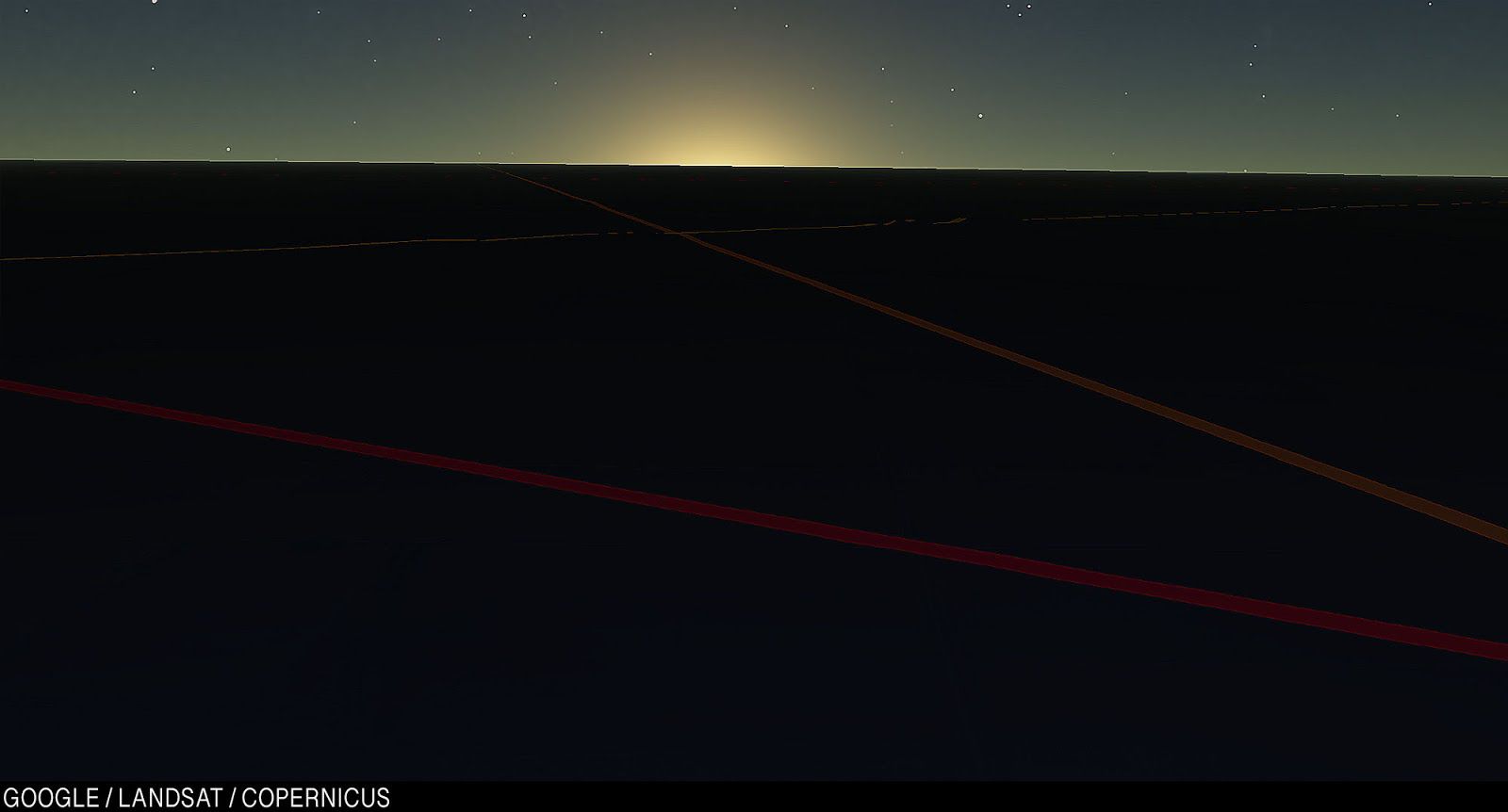 Закат над Южными Великими озёрами.