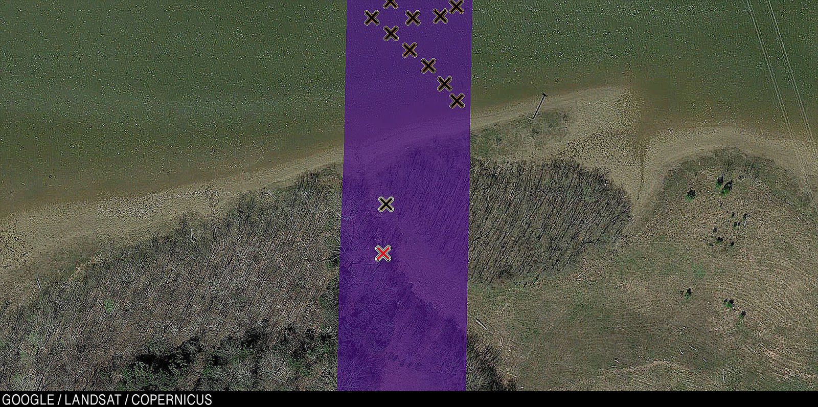 Оклахомцы переправились через реку и обнаружили Мэнни.