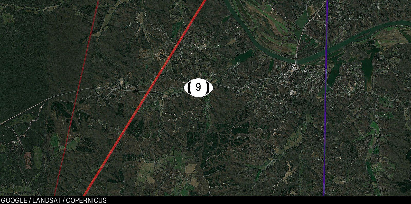 Карта: девять мячей уже совсем рядом с полем Миссисипского.