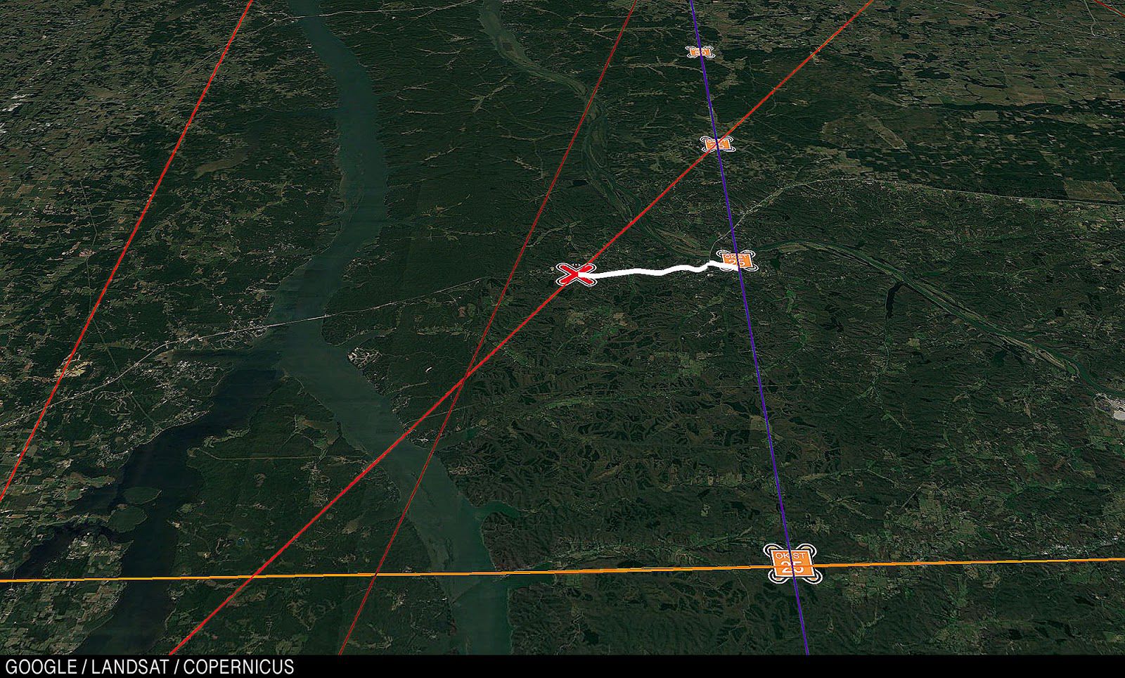 Карта: Ник на поле Миссисипского, а 25 оклахомцев всё ещё на перекрёстке штата Оклахома и Северо-Западного.
