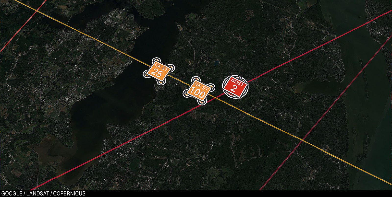 Карта: Ник и Мэнни решили повернуть на северо-восток и перейти на поле Миссисипского.