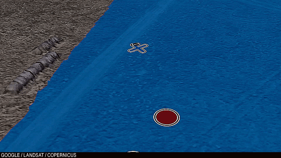 Анимация: Чак подбирает мяч и убегает на сотни миль к северу.